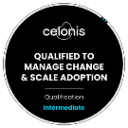 Celonis credential, Qualified to Manage Change and Scale Adoption